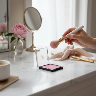 Powder highlighter blush